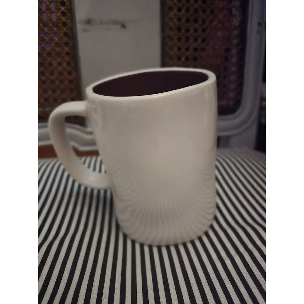 Rae Dunn Halloween Psychic Coffee Mug Purple Interior White